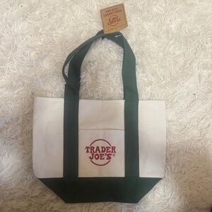 Green and White Tote Bag